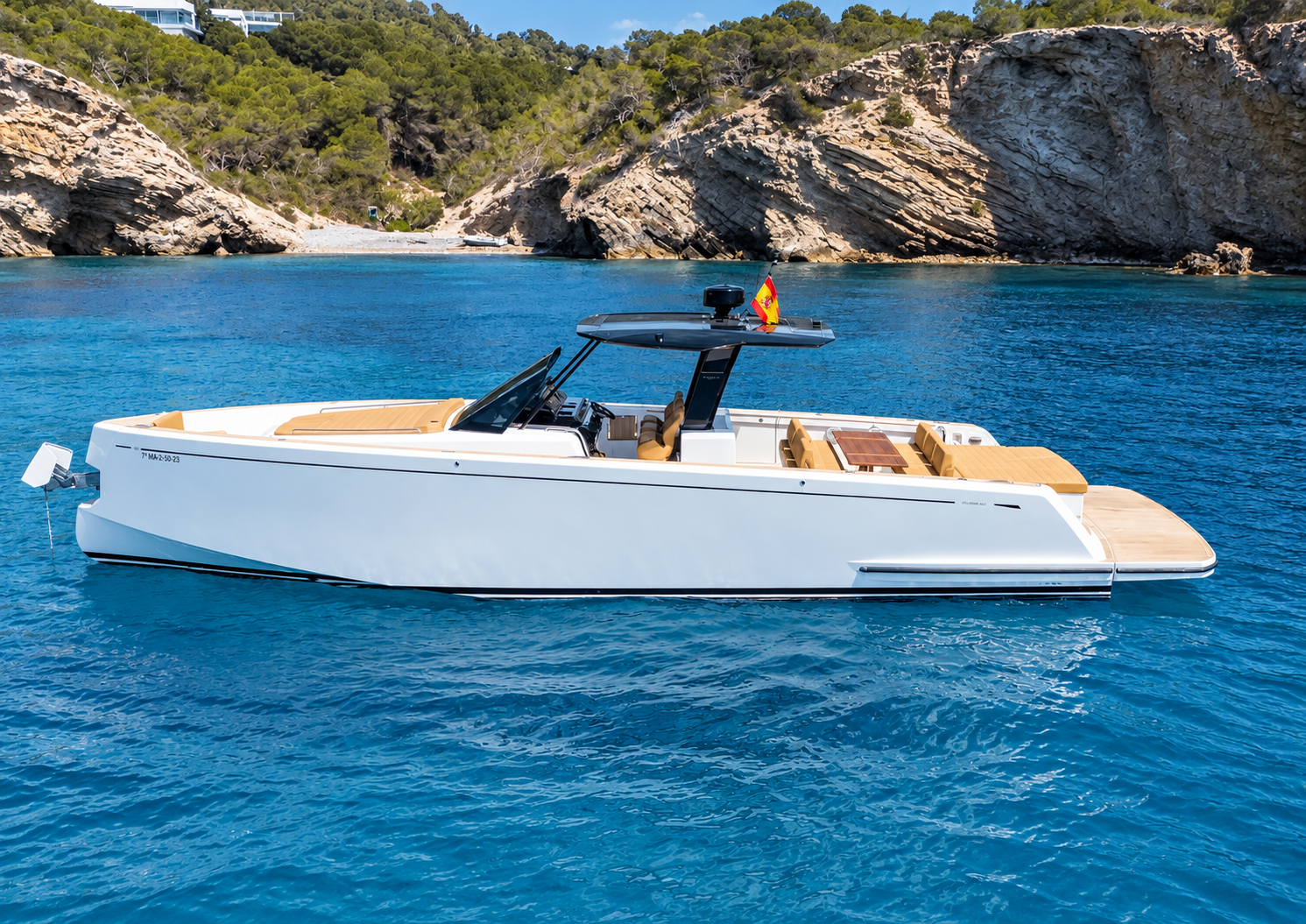 Luxury Yacht in a Mediterranean Cove